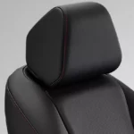 Leather-Trimmed Seat with Red Stitches
